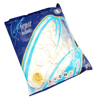 100 SZTUK BALONÓW BIAŁYCH G110/01