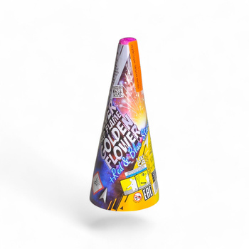 VULKAAN ZILVER ROOD VLAM GOUDEN BLOEM + RODE & BLAUWE STERREN JF92